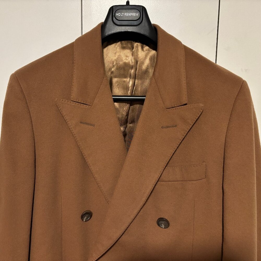 Samuelsohn Cashmere Double Breasted Tan/Camel Overcoat -Medium/Large